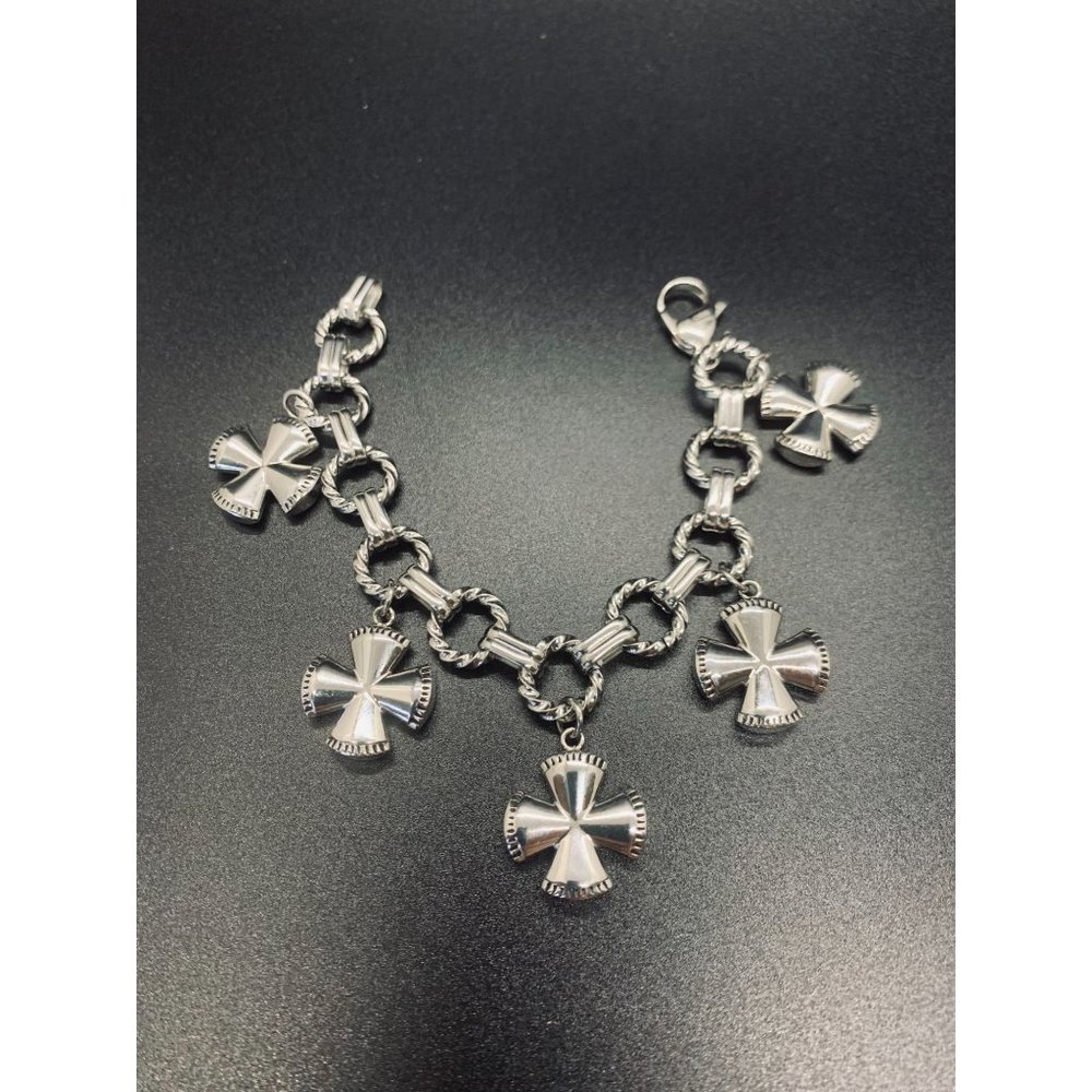 Maltese Cross Stainless Steel Bracelet